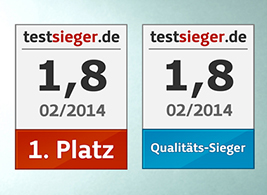 Testsieger 2014 bei testsieger.de