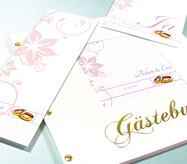 Ihre gesamte Hochzeitspapeterie im selben Design