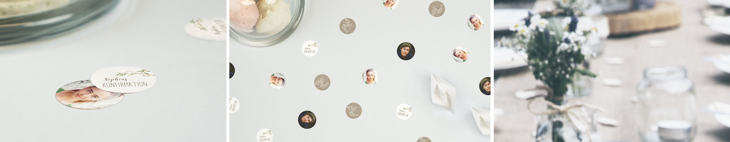 Fotokonfetti zur Konfirmation jetzt online selbst gestalten Konfetti für die Konfirmation mit Text und Bild