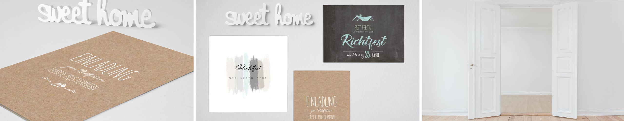 Einladungskarten zum Richtfest jetzt online gestalten Einladungskarten zum Richtfest mit verschiedenen Motiven und Formaten