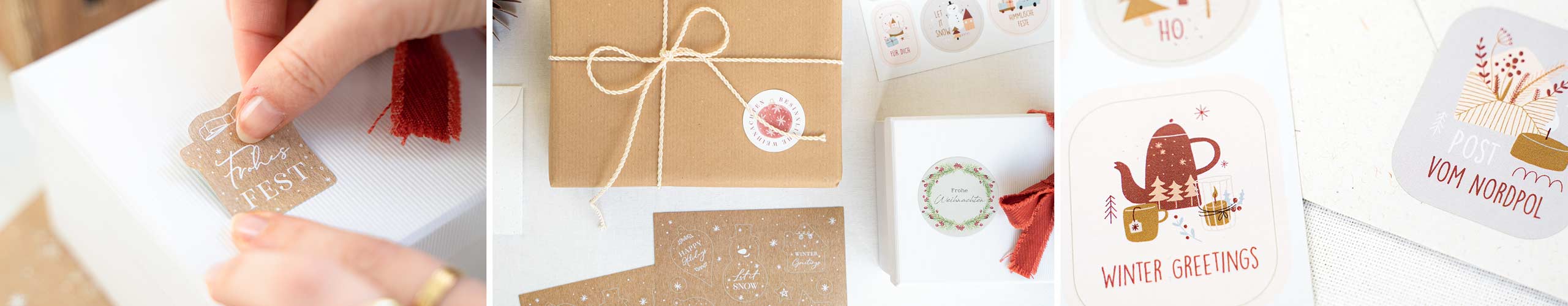 Geschenkaufkleber für Weihnachten