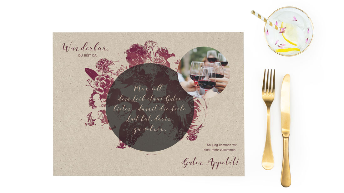 Individuelle Tischsets