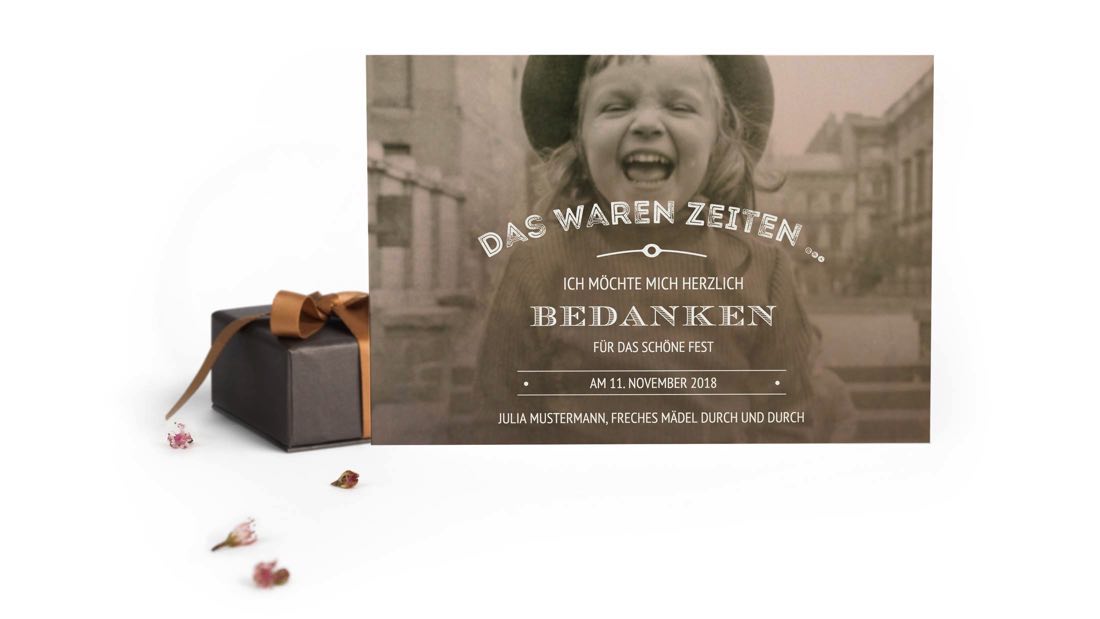 Danksagungskarten Geburtstag