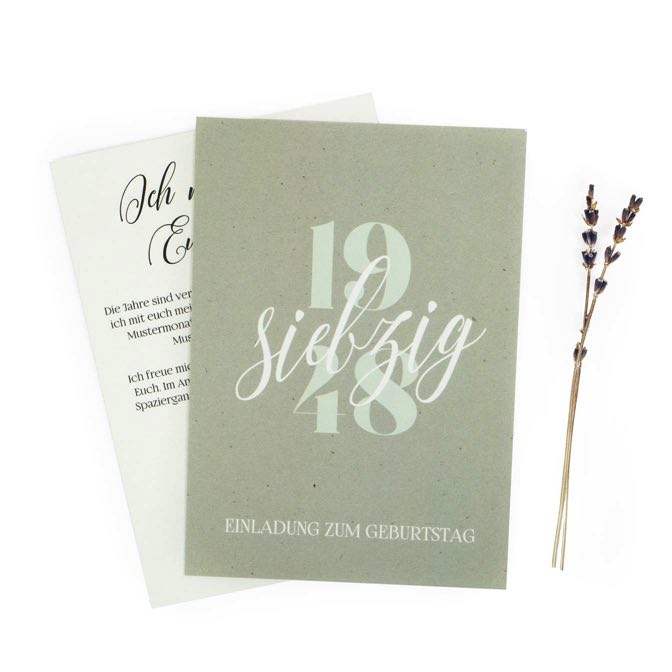 Einladungskarten 70.