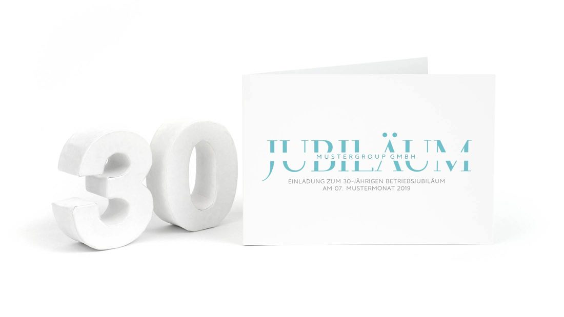 Einladungskarten zum Jubiläum
