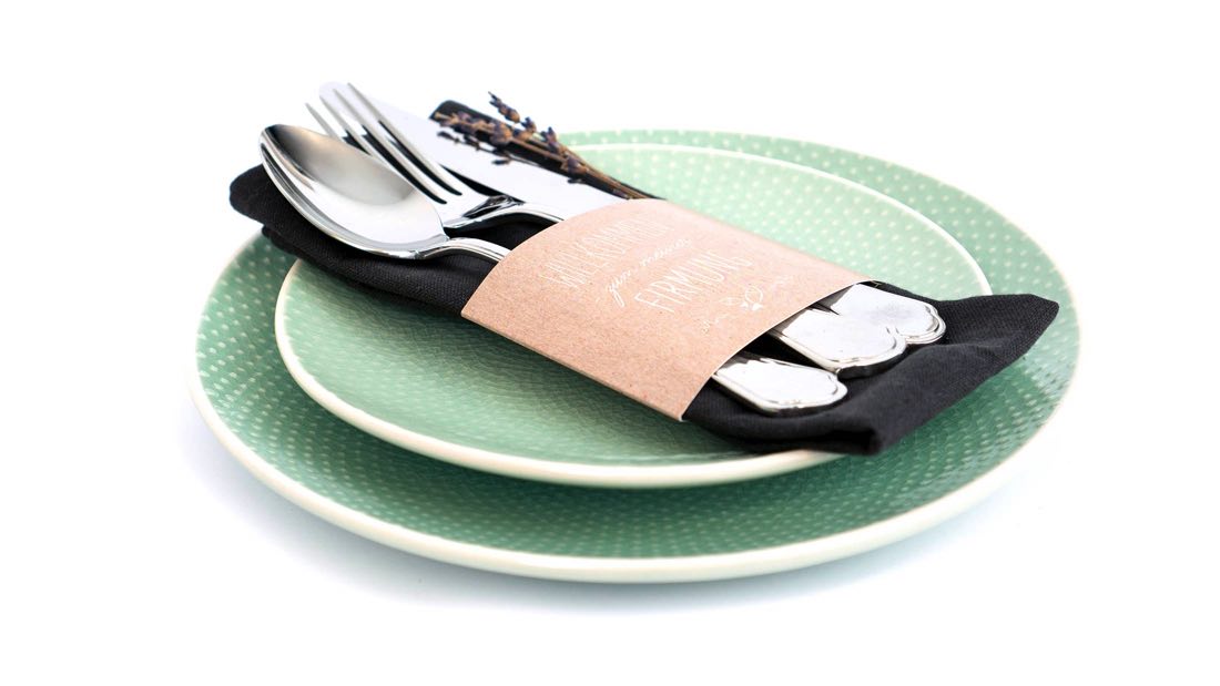 Bestecktaschen und Serviettenanhänger
