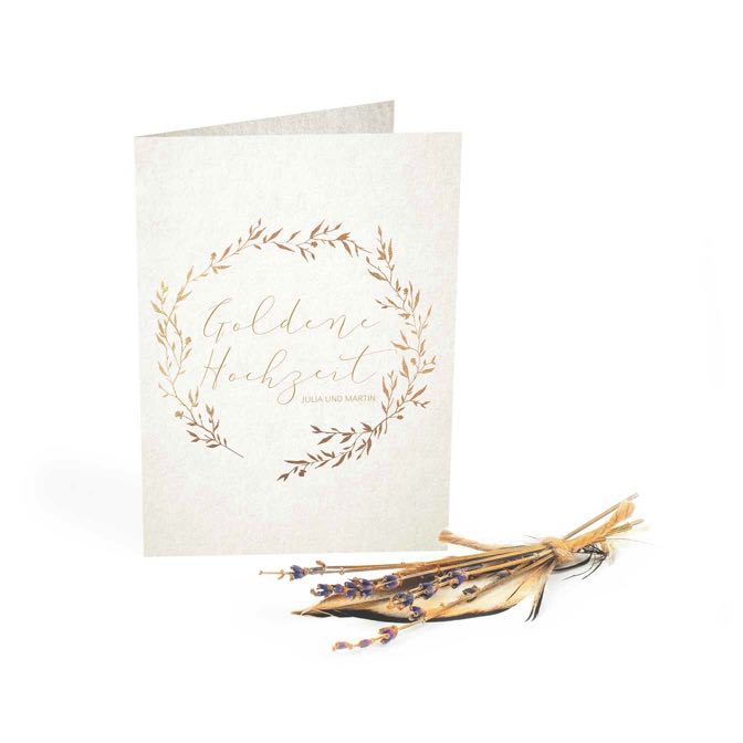 Feine Hochzeitseinladungen Goldene Hochzeit